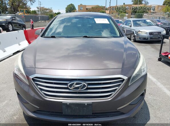 5NPE24AF0GH385003 2016 HYUNDAI SONATA Brown ხელსაწყოთა პანელის ხედი