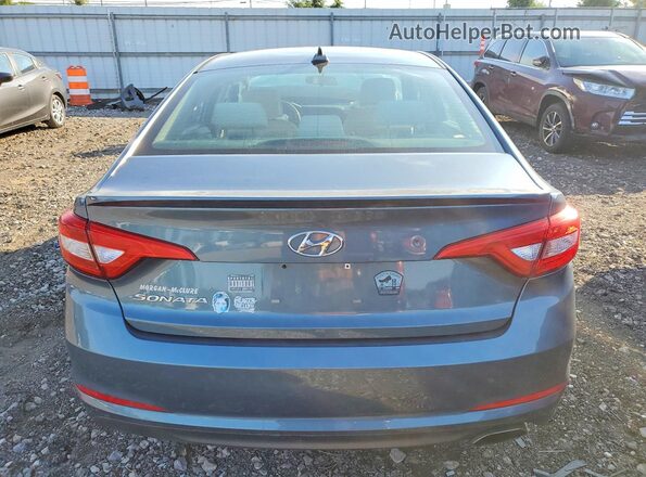 5NPE24AF0GH412605 2016 HYUNDAI SONATA Blue Rear view