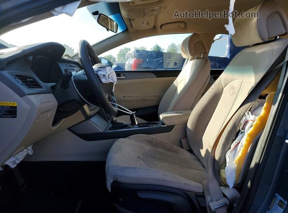 5NPE24AF0GH412605 2016 HYUNDAI SONATA Blue Front interior view