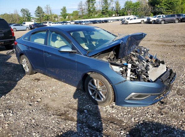 5NPE24AF0GH412605 2016 HYUNDAI SONATA Blue Front right