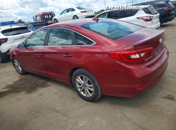 5NPE24AF0GH417805 2016 HYUNDAI SONATA Red Задня ліва чверть