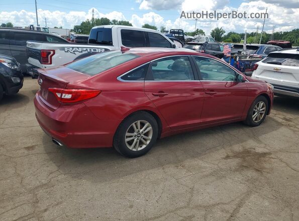 5NPE24AF0GH417805 2016 HYUNDAI SONATA Red Задня права чверть