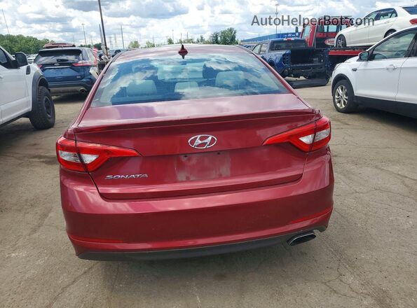 5NPE24AF0GH417805 2016 HYUNDAI SONATA Red Вид ззаду