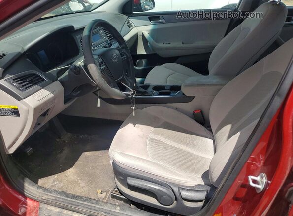 5NPE24AF0GH417805 2016 HYUNDAI SONATA Red Вид салону спереду