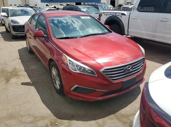 5NPE24AF0GH417805 2016 HYUNDAI SONATA Red Вид спереду