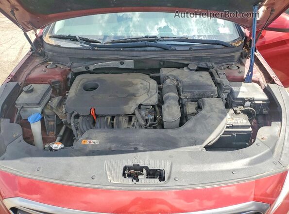 5NPE24AF0GH417805 2016 HYUNDAI SONATA Red Вид задньої частини салону