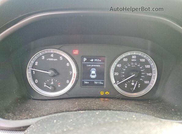 5NPE24AF0JH595964 2018 HYUNDAI SONATA White ხელსაწყოთა პანელის ხედი