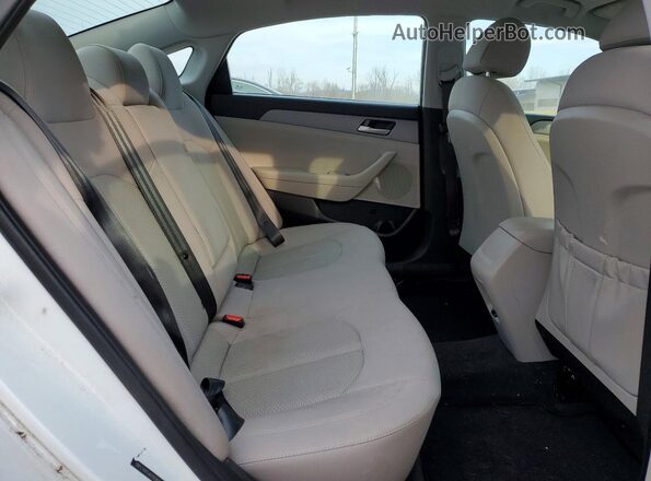 5NPE24AF0JH595964 2018 HYUNDAI SONATA White უკანა სავარძლების ხედი