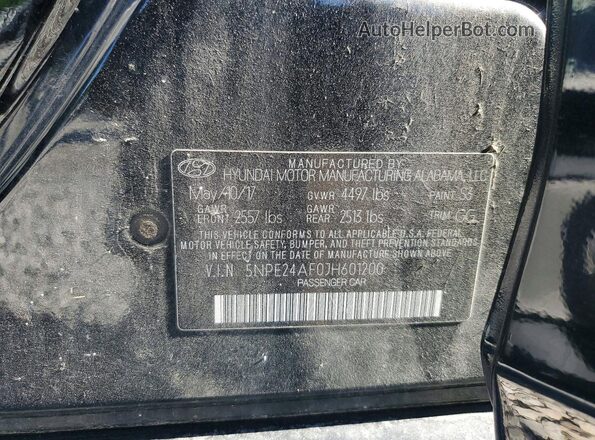 5NPE24AF0JH601200 2018 HYUNDAI SONATA Black 