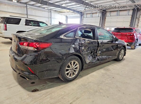 5NPE24AF0JH605456 2018 HYUNDAI SONATA Black Tył prawy