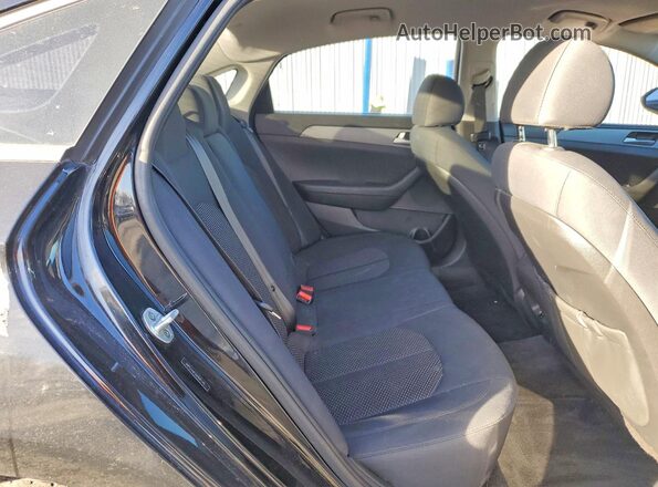 5NPE24AF0JH681145 2018 HYUNDAI SONATA Black უკანა სავარძლების ხედი