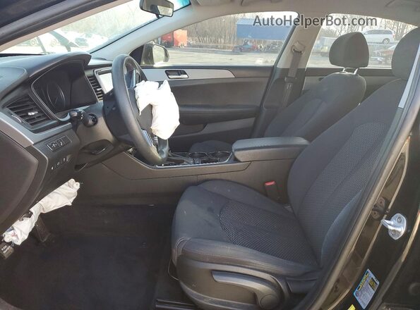 5NPE24AF0JH681145 2018 HYUNDAI SONATA Black წინა სალონის ხედი