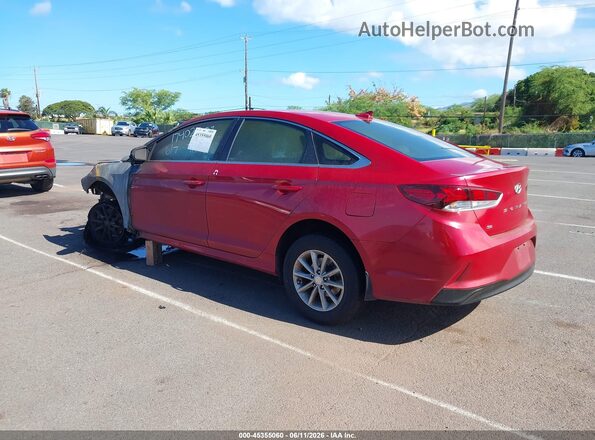 5NPE24AF0JH683879 2018 HYUNDAI SONATA Red Rear left
