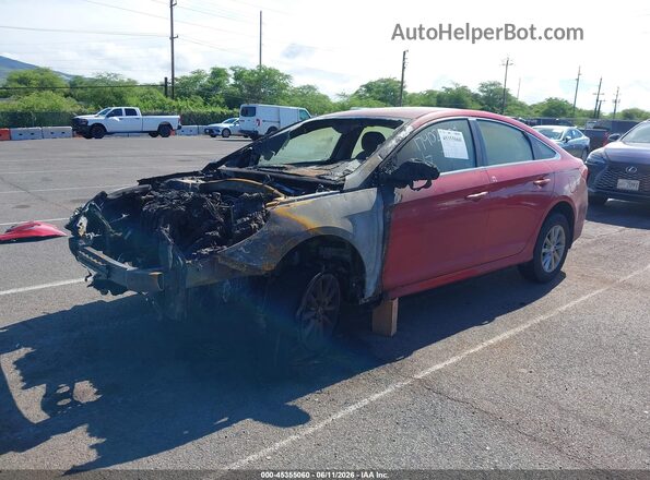 5NPE24AF0JH683879 2018 HYUNDAI SONATA Red Front left