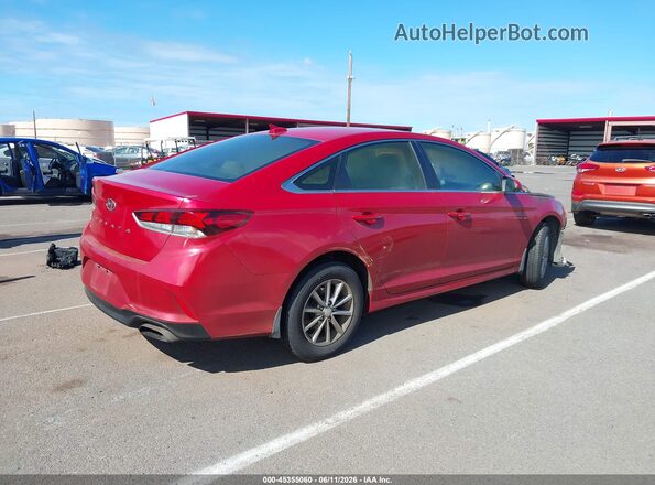 5NPE24AF0JH683879 2018 HYUNDAI SONATA Red Rear right