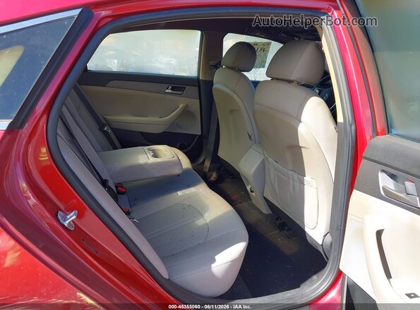 5NPE24AF0JH683879 2018 HYUNDAI SONATA Red VIN sticker view