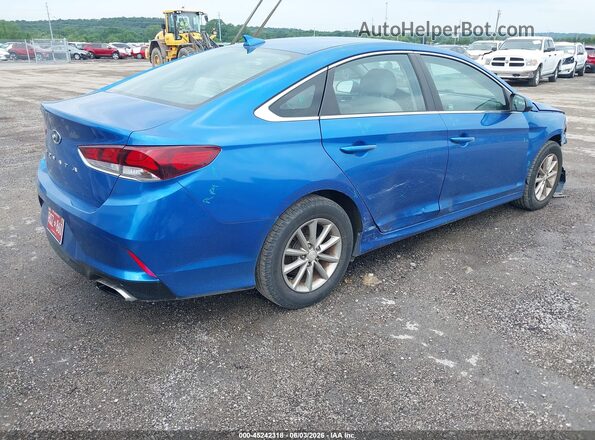 5NPE24AF0JH721658 2018 HYUNDAI SONATA Blue Rear right