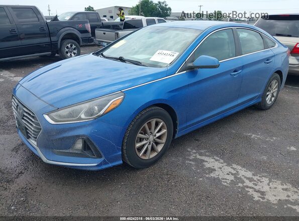 5NPE24AF0JH721658 2018 HYUNDAI SONATA Blue Front left