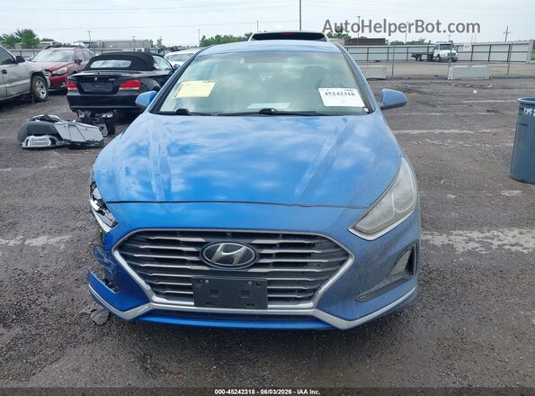 5NPE24AF0JH721658 2018 HYUNDAI SONATA Blue Instrument cluster view