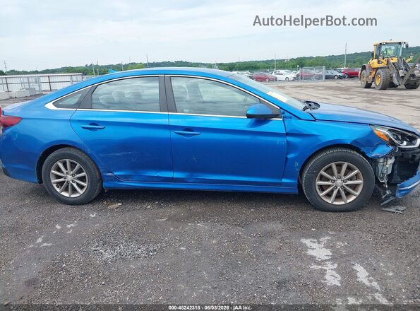 5NPE24AF0JH721658 2018 HYUNDAI SONATA Blue Rear interior view