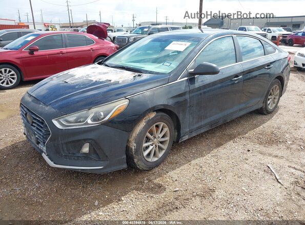 5NPE24AF0KH740244 2019 HYUNDAI SONATA Черный Передняя левая четверть