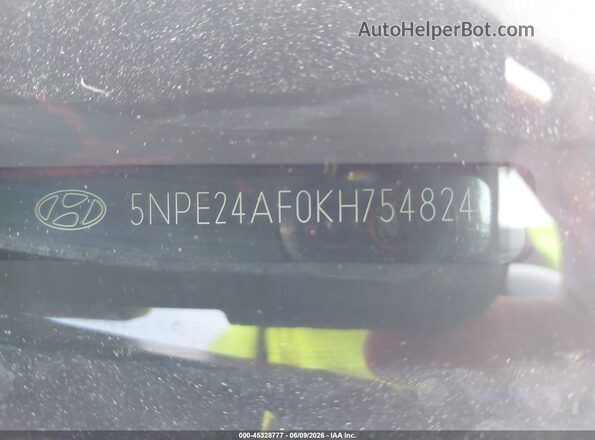 5NPE24AF0KH754824 2019 HYUNDAI SONATA White Widok komory silnika