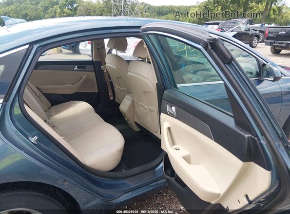 5NPE24AF1GH275271 2016 HYUNDAI SONATA Light Blue Vista de la etiqueta del VIN