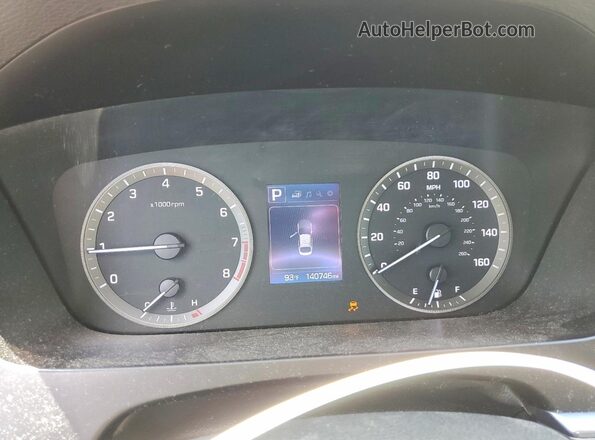 5NPE24AF1GH358358 2016 HYUNDAI SONATA White Instrument cluster view