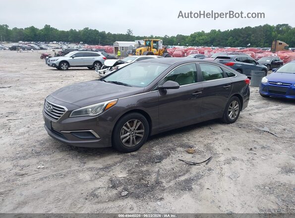 5NPE24AF1GH366024 2016 HYUNDAI SONATA Gray Առջևի ձախ երեք քառորդ տեսարան