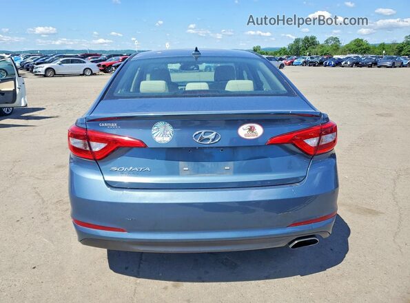 5NPE24AF1GH393076 2016 HYUNDAI SONATA Blue უკანა ხედი