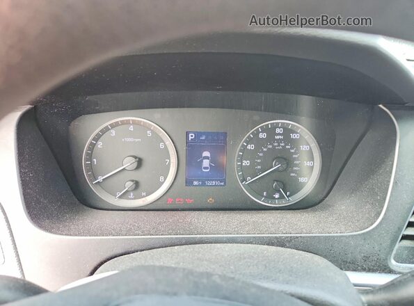 5NPE24AF1HH462205 2017 HYUNDAI SONATA Silver ხელსაწყოთა პანელის ხედი