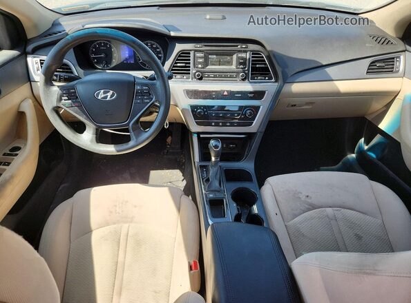5NPE24AF1HH531149 2017 HYUNDAI SONATA Blue Dashboard view