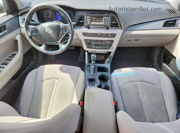5NPE24AF1HH531877 2017 HYUNDAI SONATA White Вид панелі приладів