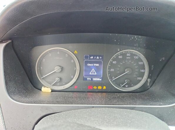5NPE24AF1HH557539 2017 HYUNDAI SONATA Blue Вид щитка приладів