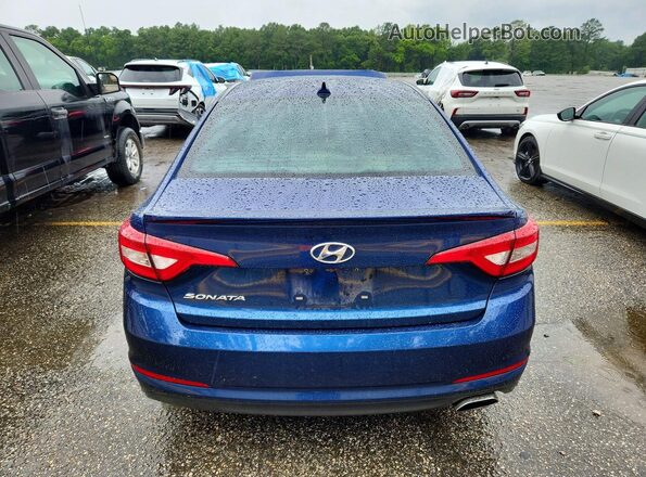 5NPE24AF1HH557539 2017 HYUNDAI SONATA Blue Вид ззаду