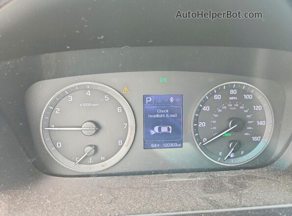5NPE24AF1HH569805 2017 HYUNDAI SONATA Белый Вид щитка приборов