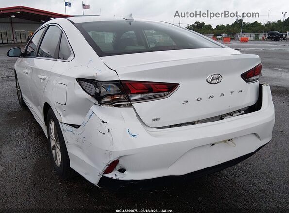 5NPE24AF1JH603828 2018 HYUNDAI SONATA White Trasero izquierdo