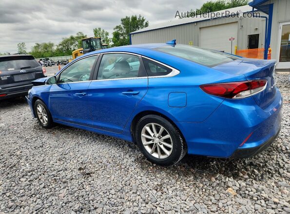 5NPE24AF1JH604042 2018 HYUNDAI SONATA Blue Rear left