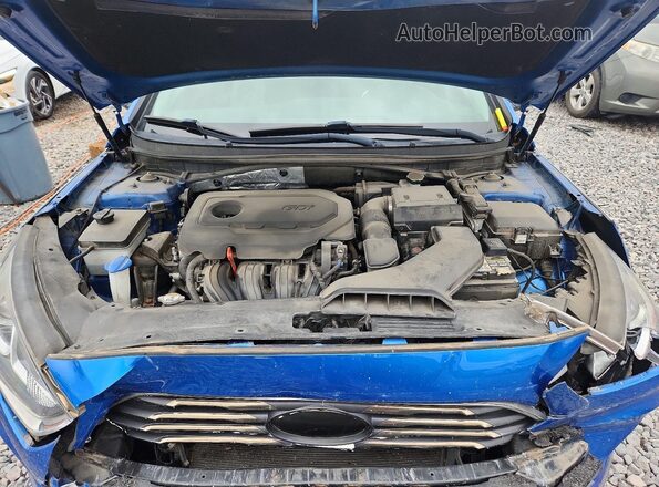 5NPE24AF1JH604042 2018 HYUNDAI SONATA Blue Rear interior view