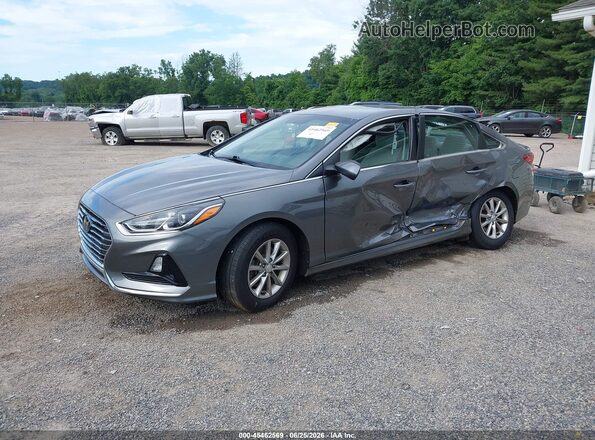 5NPE24AF1JH613808 2018 HYUNDAI SONATA Gray Front left