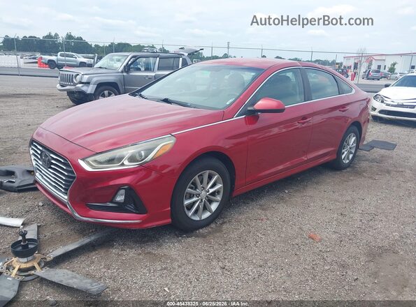 5NPE24AF1KH772474 2019 HYUNDAI SONATA Красный Передняя левая четверть