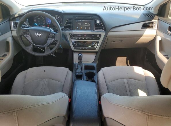 5NPE24AF2GH265493 2016 HYUNDAI SONATA Silver Widok deski rozdzielczej