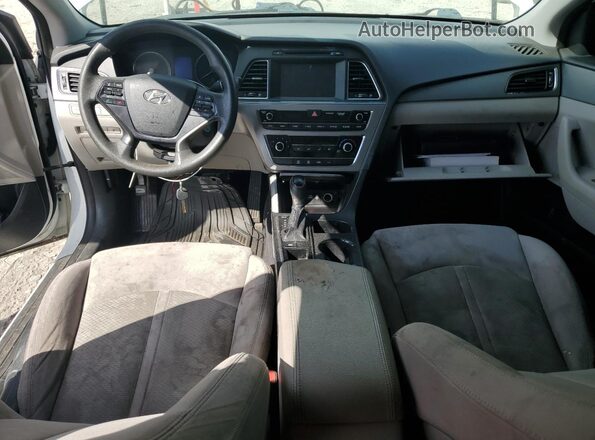 5NPE24AF2GH297392 2016 HYUNDAI SONATA White წინა პანელის ხედი