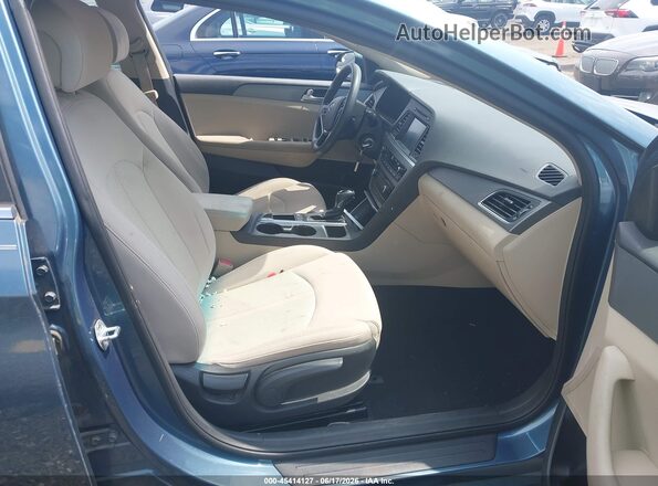 5NPE24AF2GH297635 2016 HYUNDAI SONATA Blue წინა სალონის ხედი