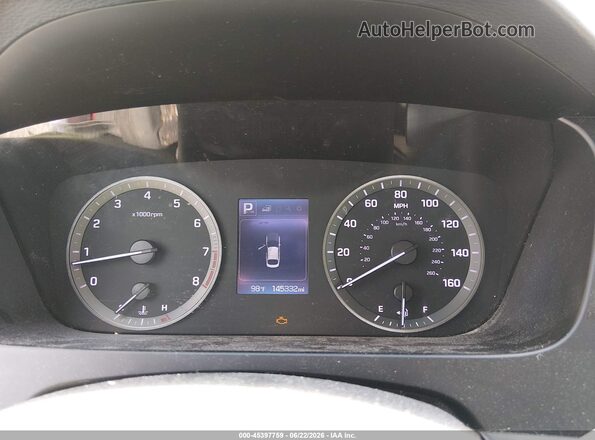 5NPE24AF2GH307791 2016 HYUNDAI SONATA Red უკანა სავარძლების ხედი