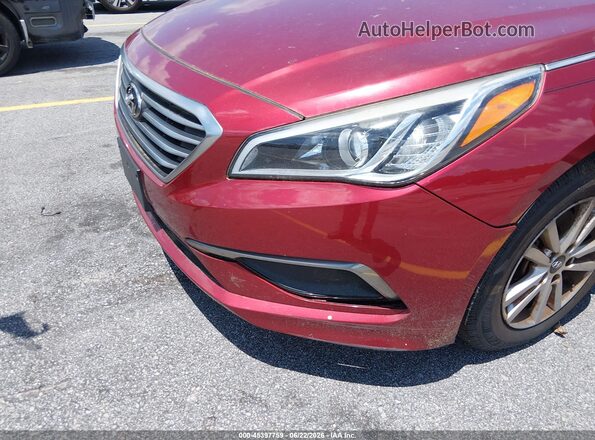 5NPE24AF2GH307791 2016 HYUNDAI SONATA Red წინა ხედი