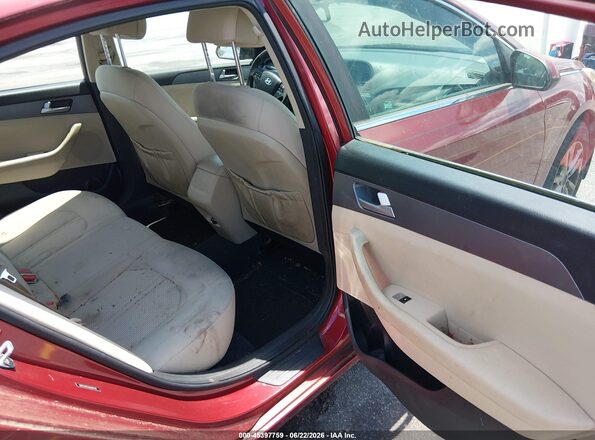 5NPE24AF2GH307791 2016 HYUNDAI SONATA Red VIN კოდის სტიკერის ხედი