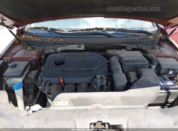 5NPE24AF2GH307791 2016 HYUNDAI SONATA Red უკანა ხედი