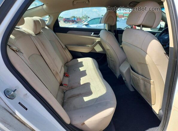 5NPE24AF2GH314255 2016 HYUNDAI SONATA White უკანა სავარძლების ხედი