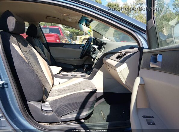 5NPE24AF2GH341634 2016 HYUNDAI SONATA Blue Вид салону спереду